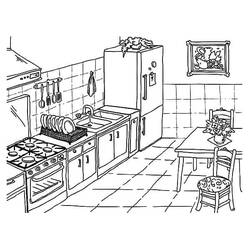 Coloriage Cuisine (Bâtiments et Architecture) #211565 à imprimer et colorier