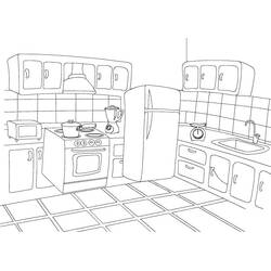 Coloriage Cuisine (Bâtiments et Architecture) #211569 à imprimer et colorier