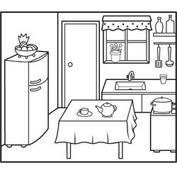 Coloriage Cuisine (Bâtiments et Architecture) #211573 à imprimer et colorier