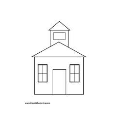 Dessin à colorier: École (Bâtiments et Architecture) #66829 - Coloriages à imprimer