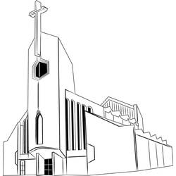 Coloriage Église (Bâtiments et Architecture) #189029 à imprimer et colorier