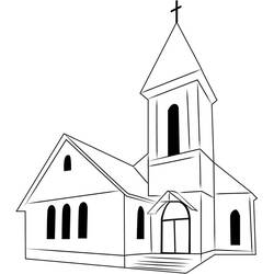 Coloriage Église (Bâtiments et Architecture) #189032 à imprimer et colorier