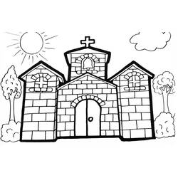 Coloriage Église (Bâtiments et Architecture) #189035 à imprimer et colorier