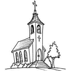 Coloriage Église (Bâtiments et Architecture) #189038 à imprimer et colorier
