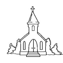 Coloriage Église (Bâtiments et Architecture) #189041 à imprimer et colorier