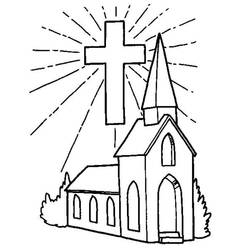 Coloriage Église (Bâtiments et Architecture) #189043 à imprimer et colorier