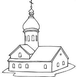 Dessin à colorier: Église (Bâtiments et Architecture) #64185 - Coloriages à imprimer