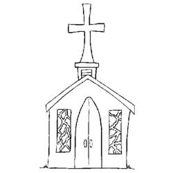 Dessin à colorier: Église (Bâtiments et Architecture) #64214 - Coloriages à imprimer