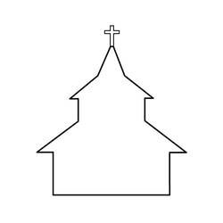 Dessin à colorier: Église (Bâtiments et Architecture) #64241 - Coloriages à Imprimer Gratuits