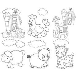 Dessin à colorier: Ferme (Bâtiments et Architecture) #183672 - Coloriages à Imprimer Gratuits