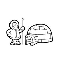 Dessin à colorier: Igloo (Bâtiments et Architecture) #179768 - Coloriages à Imprimer Gratuits