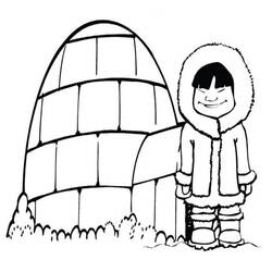 Dessin à colorier: Igloo (Bâtiments et Architecture) #179770 - Coloriages à Imprimer Gratuits