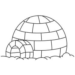 Dessin à colorier: Igloo (Bâtiments et Architecture) #179775 - Coloriages à Imprimer Gratuits