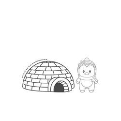 Dessin à colorier: Igloo (Bâtiments et Architecture) #179776 - Coloriages à Imprimer Gratuits