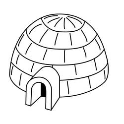 Dessin à colorier: Igloo (Bâtiments et Architecture) #179779 - Coloriages à Imprimer Gratuits