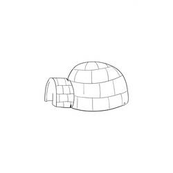 Dessin à colorier: Igloo (Bâtiments et Architecture) #179781 - Coloriages à Imprimer Gratuits