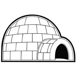 Dessin à colorier: Igloo (Bâtiments et Architecture) #179783 - Coloriages à Imprimer Gratuits