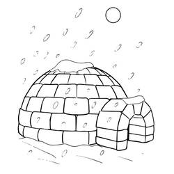 Dessin à colorier: Igloo (Bâtiments et Architecture) #179786 - Coloriages à Imprimer Gratuits