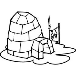 Dessin à colorier: Igloo (Bâtiments et Architecture) #179791 - Coloriages à Imprimer Gratuits