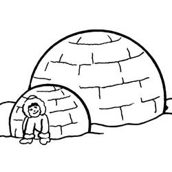 Dessin à colorier: Igloo (Bâtiments et Architecture) #179797 - Coloriages à Imprimer Gratuits