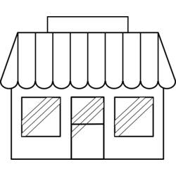 Dessin à colorier: Magasin (Bâtiments et Architecture) #67010 - Coloriages à Imprimer Gratuits