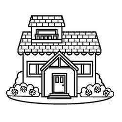 Coloriage Maison (Bâtiments et Architecture) #172211 à imprimer et colorier
