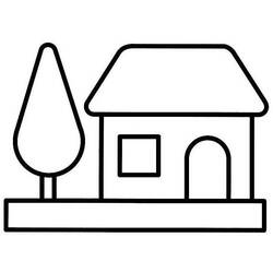 Dessin à colorier: Maison (Bâtiments et Architecture) #64645 - Coloriages à imprimer
