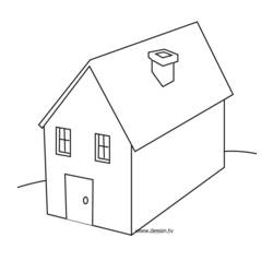 Dessin à colorier: Maison (Bâtiments et Architecture) #64678 - Coloriages à Imprimer Gratuits