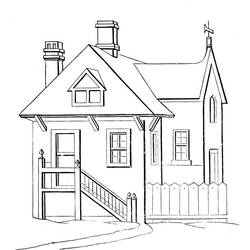 Dessin à colorier: Maison (Bâtiments et Architecture) #64731 - Coloriages à imprimer