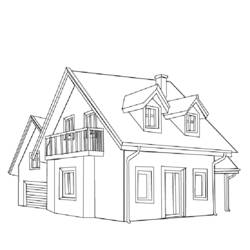 Dessin à colorier: Maison (Bâtiments et Architecture) #64732 - Coloriages à imprimer