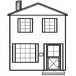Dessin à colorier: Maison (Bâtiments et Architecture) #64734 - Coloriages à imprimer