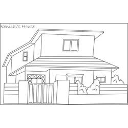 Dessin à colorier: Maison (Bâtiments et Architecture) #64739 - Coloriages à imprimer