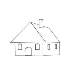 Dessin à colorier: Maison (Bâtiments et Architecture) #64741 - Coloriages à Imprimer Gratuits