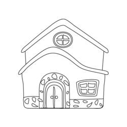 Dessin à colorier: Maison (Bâtiments et Architecture) #64794 - Coloriages à Imprimer Gratuits