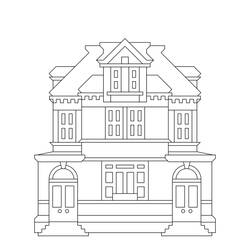 Dessin à colorier: Maison (Bâtiments et Architecture) #64809 - Coloriages à Imprimer Gratuits