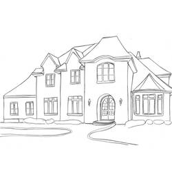 Dessin à colorier: Maison (Bâtiments et Architecture) #66443 - Coloriages à imprimer