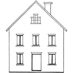 Dessin à colorier: Maison (Bâtiments et Architecture) #66447 - Coloriages à imprimer