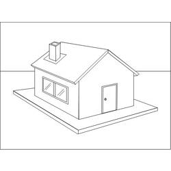 Dessin à colorier: Maison (Bâtiments et Architecture) #66453 - Coloriages à imprimer