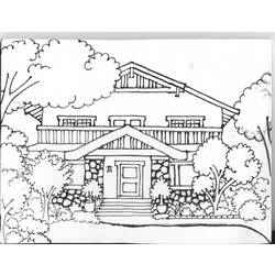 Dessin à colorier: Maison (Bâtiments et Architecture) #66459 - Coloriages à imprimer