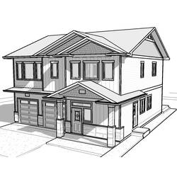 Dessin à colorier: Maison (Bâtiments et Architecture) #66531 - Coloriages à imprimer