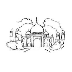 Dessin à colorier: Mosquée (Bâtiments et Architecture) #218418 - Coloriages à Imprimer Gratuits