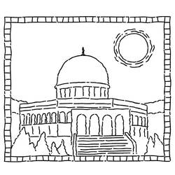 Dessin à colorier: Mosquée (Bâtiments et Architecture) #64518 - Coloriages à Imprimer