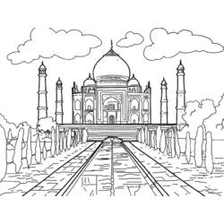 Dessin à colorier: Mosquée (Bâtiments et Architecture) #64530 - Coloriages à Imprimer