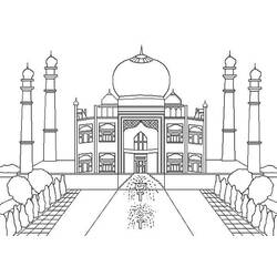 Dessin à colorier: Mosquée (Bâtiments et Architecture) #64540 - Coloriages à Imprimer