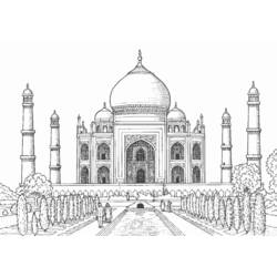 Dessin à colorier: Mosquée (Bâtiments et Architecture) #64557 - Coloriages à Imprimer