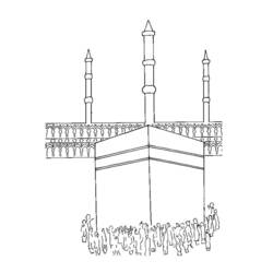Dessin à colorier: Mosquée (Bâtiments et Architecture) #64603 - Coloriages à imprimer