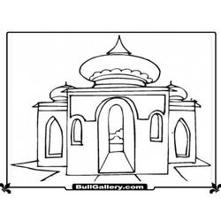 Dessin à colorier: Mosquée (Bâtiments et Architecture) #64607 - Coloriages à Imprimer