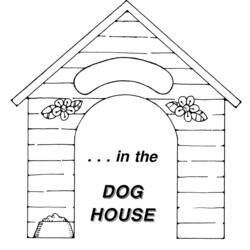 Dessin à colorier: Niche à chien (Bâtiments et Architecture) #62350 - Coloriages à Imprimer