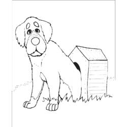 Dessin à colorier: Niche à chien (Bâtiments et Architecture) #62358 - Coloriages à Imprimer