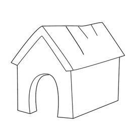 Dessin à colorier: Niche à chien (Bâtiments et Architecture) #62361 - Coloriages à imprimer